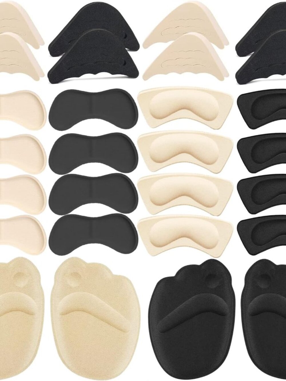 16 Pairs Shoe Filler Heel Pads for Womens Shoes - Shoe Filler for Too Big Shoes